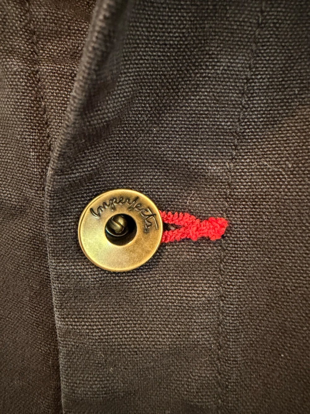 Imperfects Shepherds Shirt Chore Jacket Regenerative Canvas Black L VGUC - Picture 5 of 6